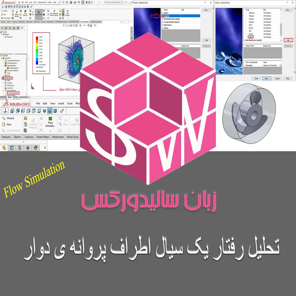 مقاله آموزشی تحلیل سیال توسط ابزار flow simulation سالیدورک